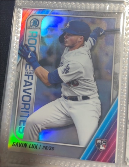 2020 Bowman Chrome Rookie of the Year Favorites #ROYF-GL Gavin Lux — front