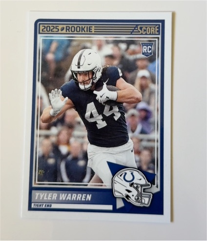 2025 Panini Score #21 Tyler Warren — front