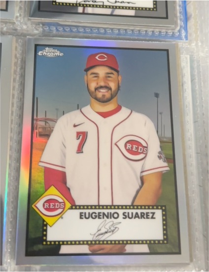 2021 Topps Chrome Platinum Anniversary #216 Eugenio Suarez — front