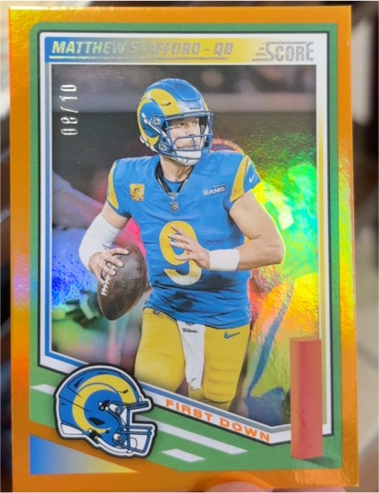 2025 Panini Score #196 Matthew Stafford — front