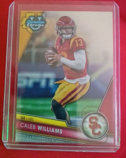 2023 Bowman University Chrome #1 Caleb Williams — front