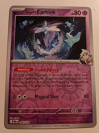 2023 Pokémon SV10: Destined Rivals #086 Steven's Carbink — front