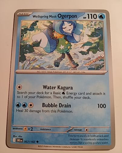 2025 Pokémon SV10 Destined Rivals #067 Wellspring Mask Ogerpon — front