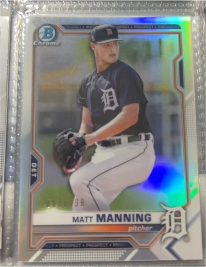 2021 Bowman Chrome Prospects #BCP-111 Matt Manning — front