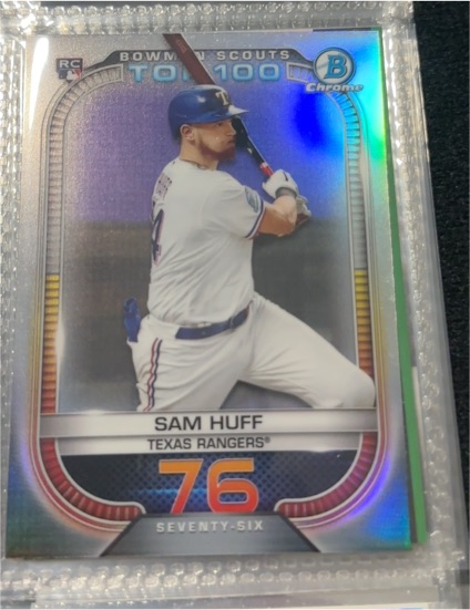 2021 Bowman Chrome #BTP-76 Sam Huff — front