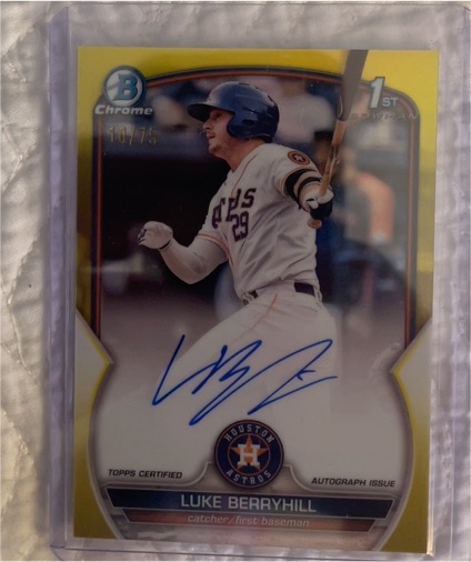 2023 Bowman Chrome #CPA-LBL Luke Berryhill — front