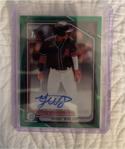 2024 Bowman Chrome Prospect Autographs #CPA-YSO Yassel Soler — front