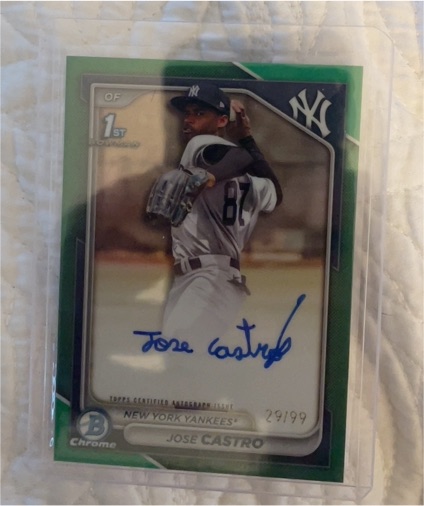 2024 Bowman Chrome #CPA-JCO Jose Castro — front