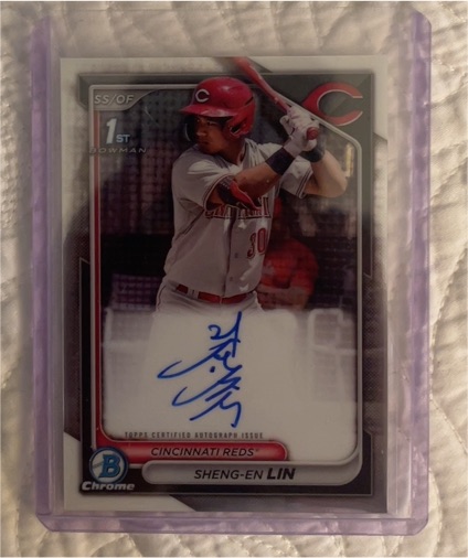 2024 Bowman Chrome #CPA-LSH Sheng-En Lin — front