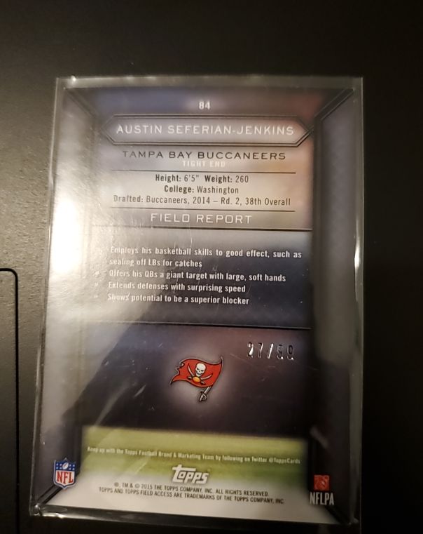 2015 Topps Field Access #84 Austin Seferian-Jenkins — front