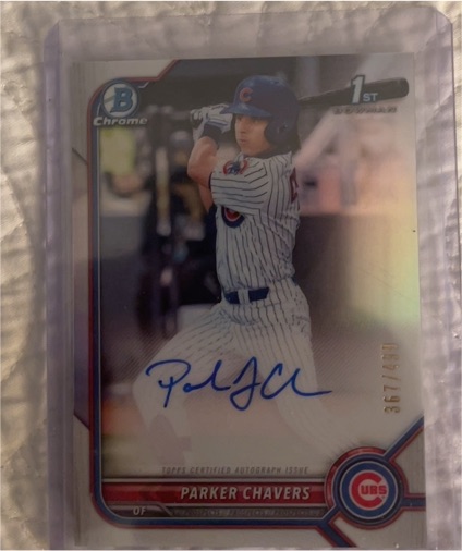 2022 Bowman Chrome #CPA-PC Parker Chavers — front