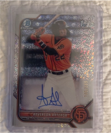 2022 Bowman Chrome #93 Aeverson Arteaga — front