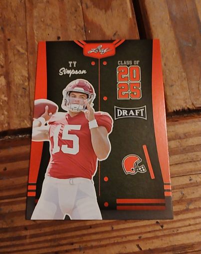 2023 Leaf Draft #85 Ty Simpson — front