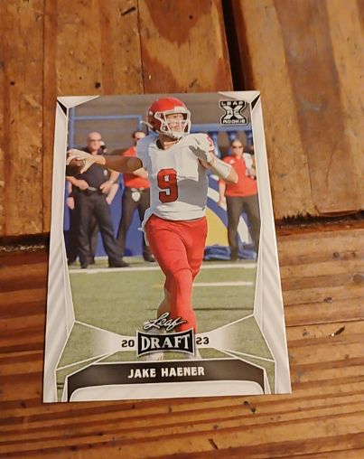 2023 Leaf Draft #51 Jake Haener — front
