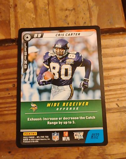 2022 Panini NFL Five #R172 Cris Carter — front