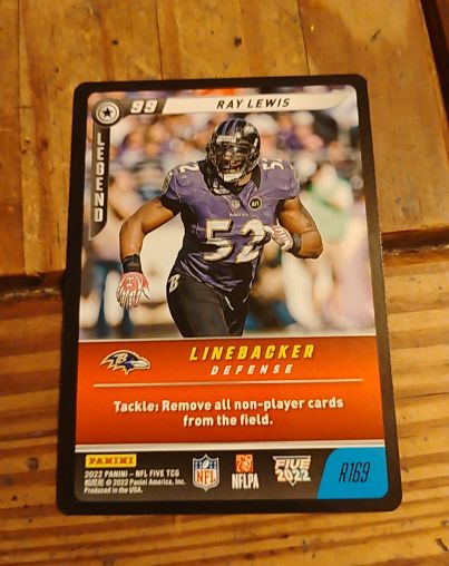 2022 Panini NFL Five TCG #R169 Ray Lewis — front