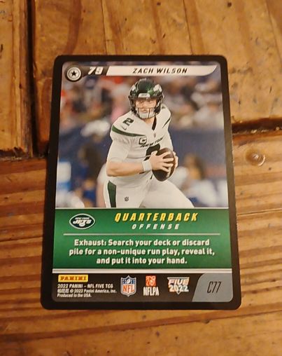 2022 Panini NFL Five #C77 Zach Wilson — front