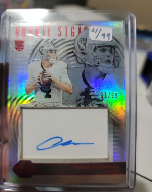 2023 Panini Illusions Rookie Signs #RS-AOC Aidan O'Connell — front
