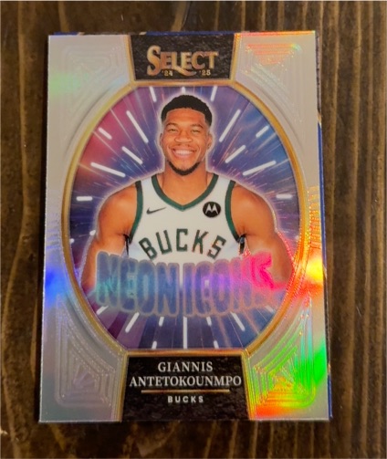 2024-25 Panini Select #16 Giannis Antetokounmpo Neon Icons — front