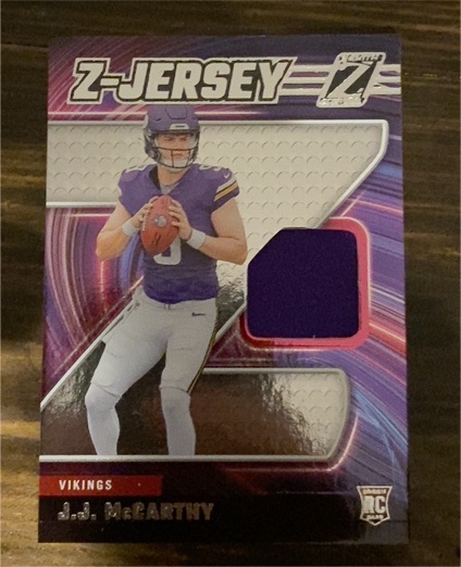 2024 Panini Zenith Z-Jersey #ZJ9 J.J. McCarthy — front
