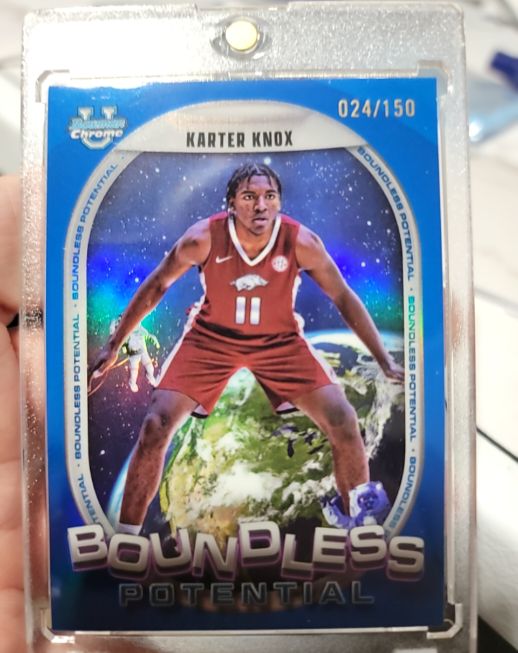2024-25 Bowman Chrome University #BP-11 Karter Knox Boundless Potential — front