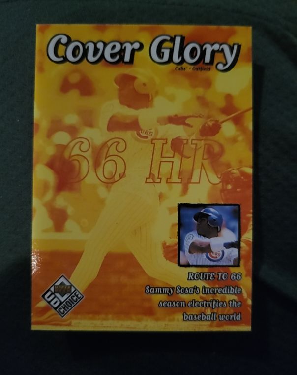 1999 Upper Deck UD Choice #45 Sammy Sosa Cover Glory — front