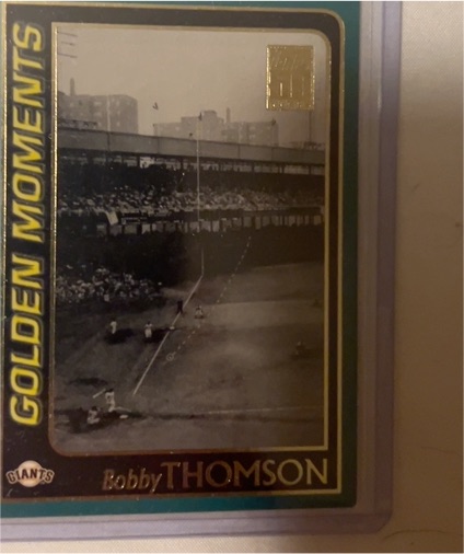 2001 Topps #379 Golden Moments Bobby Thomson — front