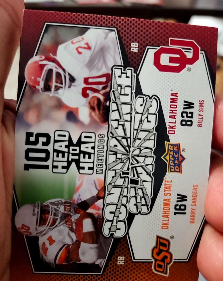 2011 Upper Deck Conference Clashes #CC4 Barry Sanders / Billy Sims — front