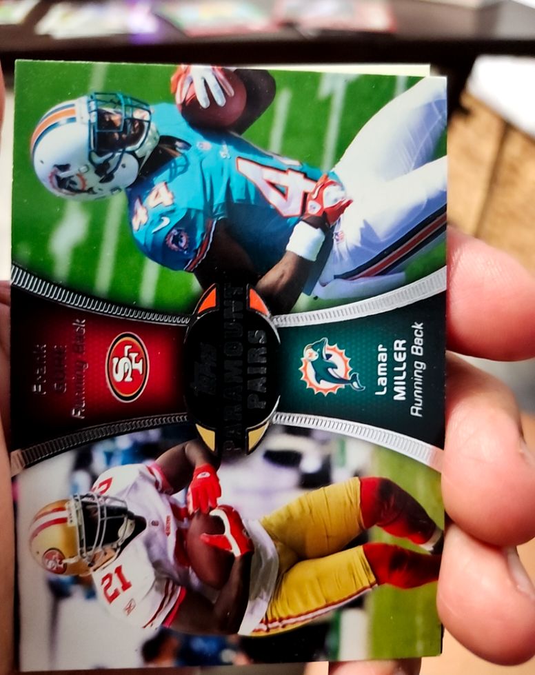 2012 Topps Paramount Pairs #PA-GM Frank Gore / Lamar Miller — front