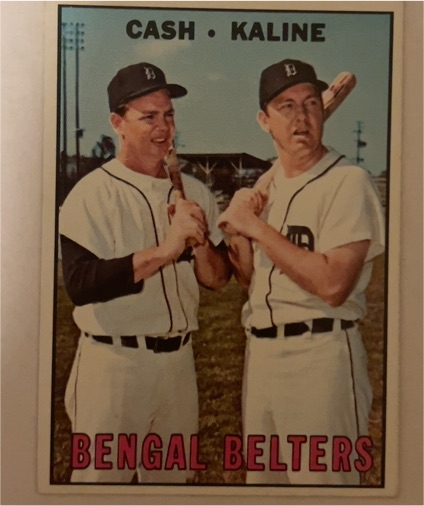 1967 Topps #216 Bengal Belters Norm Cash / Al Kaline — front