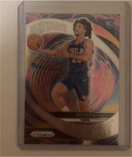 2024-25 Panini Prizm #10 Jared McCain Instant Impact Silver Prizm Rookie 76ers — front