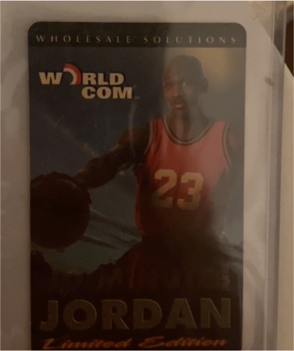 1996 World Com Michael Jordan Basketball Phone Card — front
