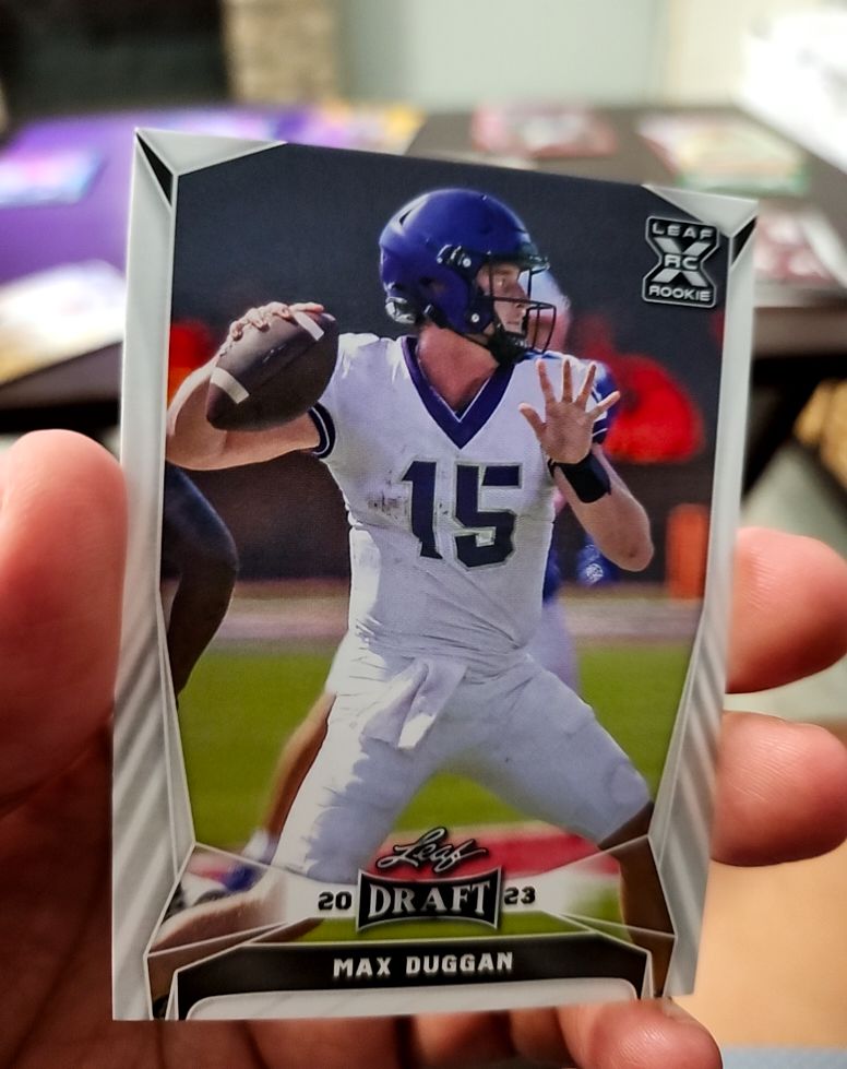 2023 Leaf Draft #61 Max Duggan — front