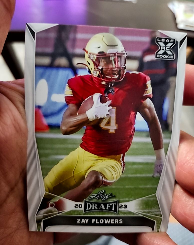 2023 Leaf Draft #75 Zay Flowers — front