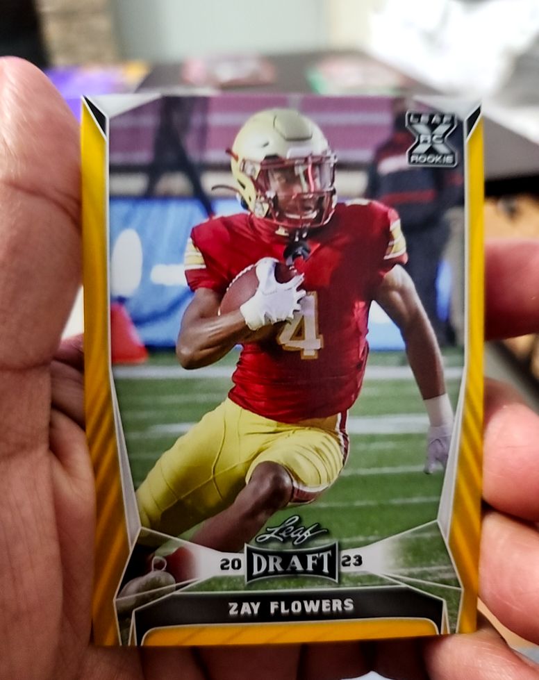 2023 Leaf Draft #75 Zay Flowers — front