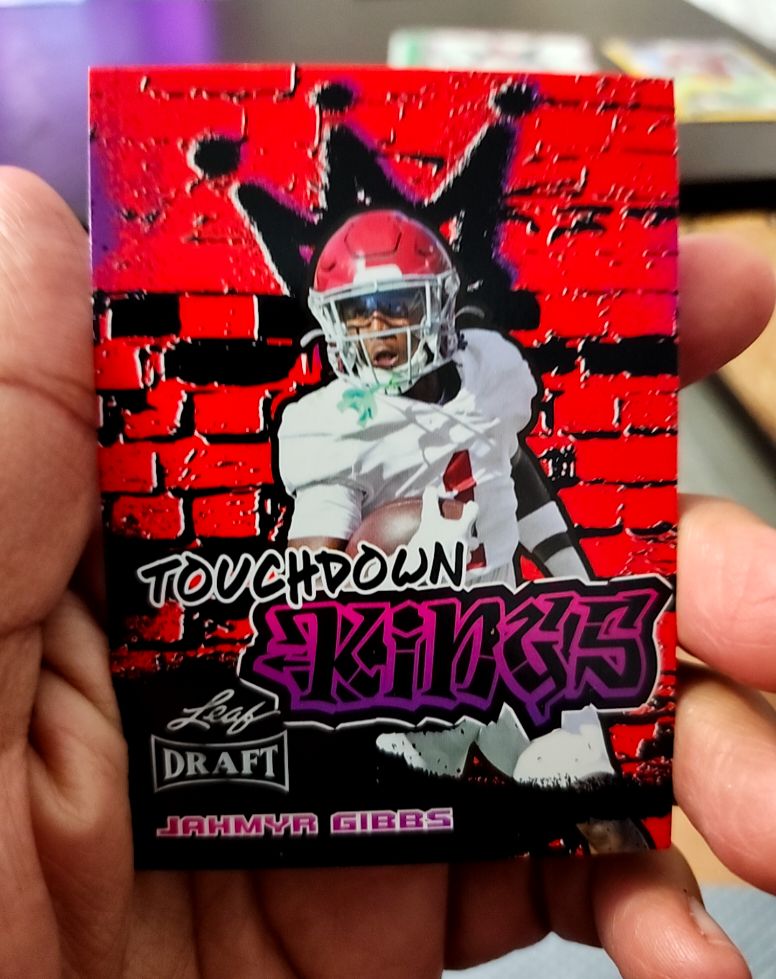 2023 Leaf Draft #96 Touchdown Kings Jahmyr Gibbs — front