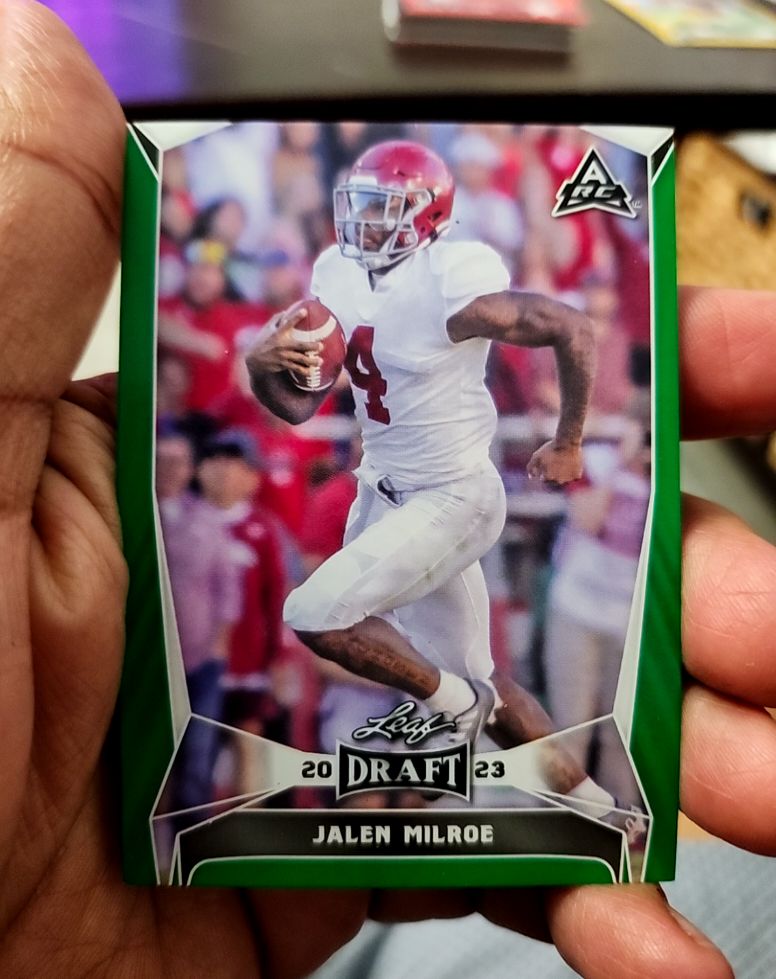 2023 Leaf Draft #36 Jalen Milroe — front