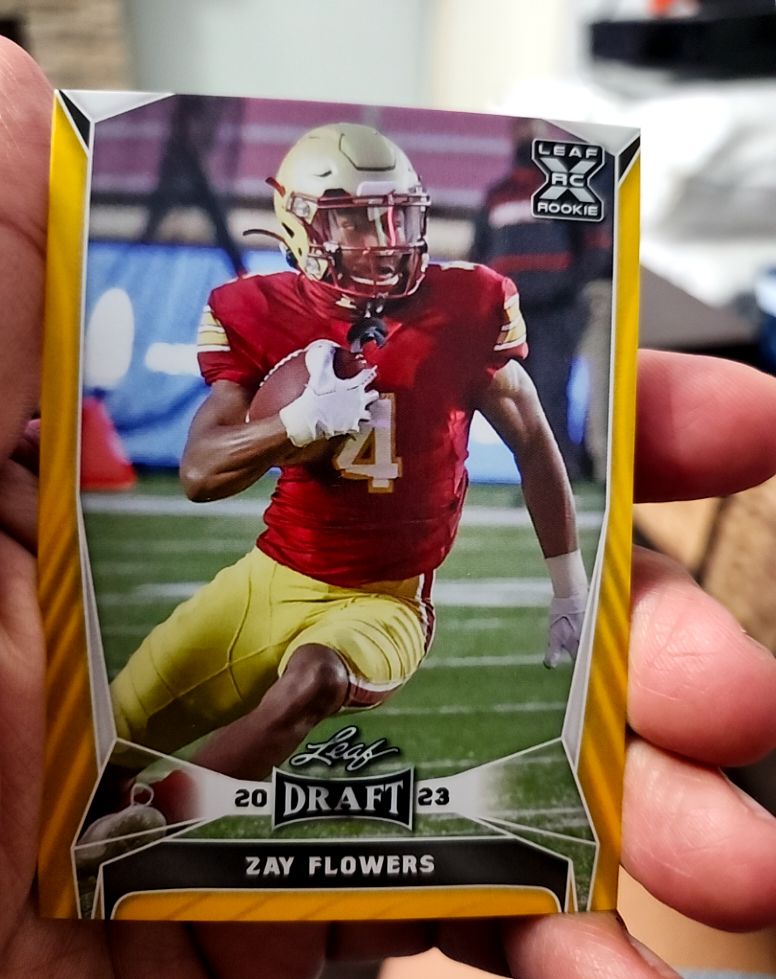 2023 Leaf Draft #75 Zay Flowers — front