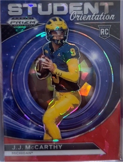2024 Panini Prizm Draft Picks Student Orientation #SO-JJM J.J. McCarthy — front