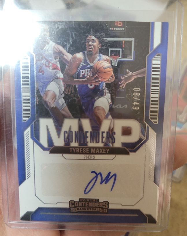 2023-24 Panini Contenders MVP #MVP Tyrese Maxey — front