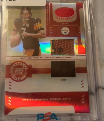2004 Leaf Certified Materials Mirror Red #211 Ben Roethlisberger — front