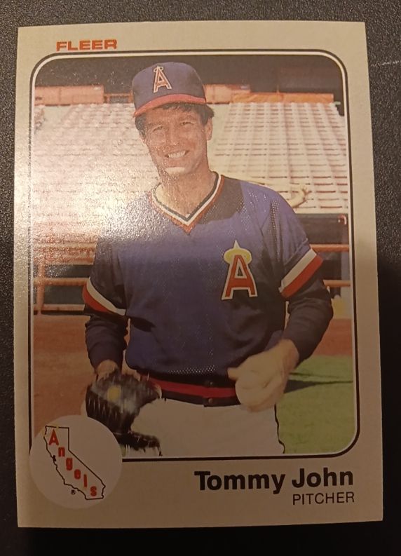 1983 Fleer #95 Tommy John — front