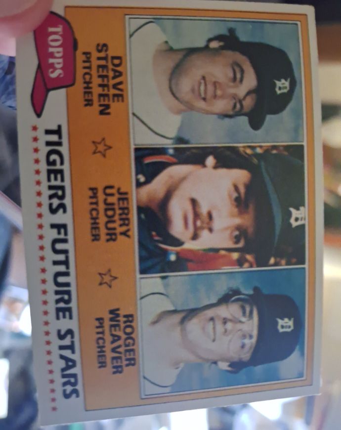 1981 Topps #626 Tigers Future Stars Dave Steffen / Jerry Ujdur / Roger Weaver — front