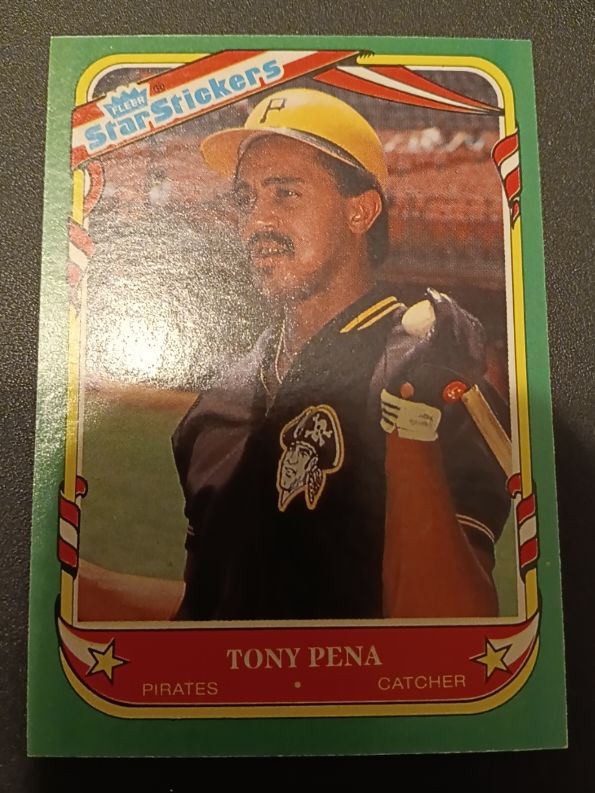 1987 Fleer Star Stickers #90 Tony Pena — front