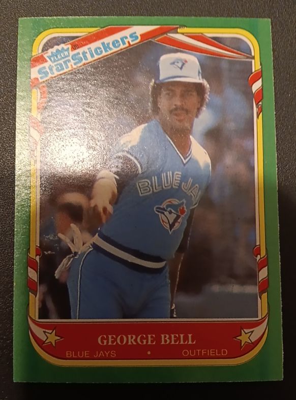 1987 Fleer Star Stickers #9 George Bell — front