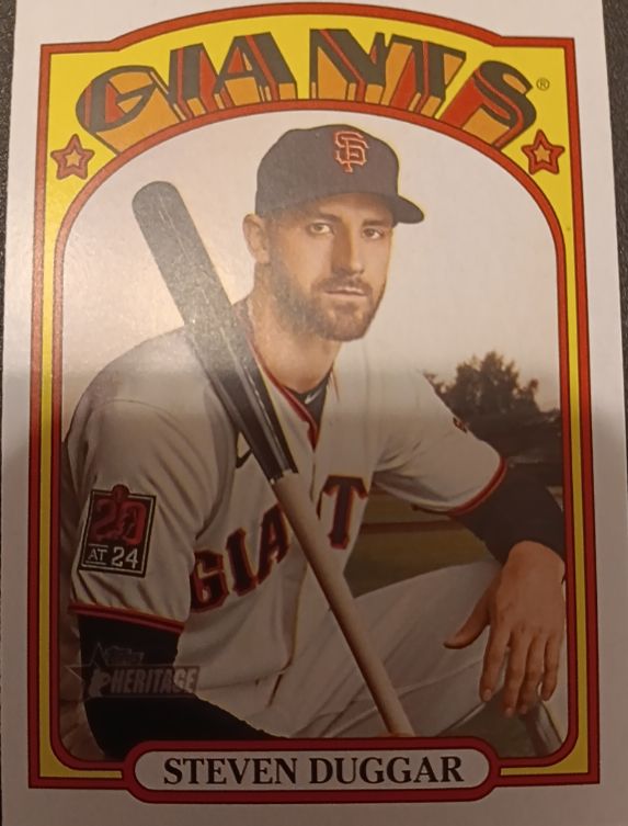 2021 Topps Heritage #699 Steven Duggar — front