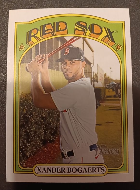 2021 Topps Heritage #700 Xander Bogaerts Boston Red Sox — front