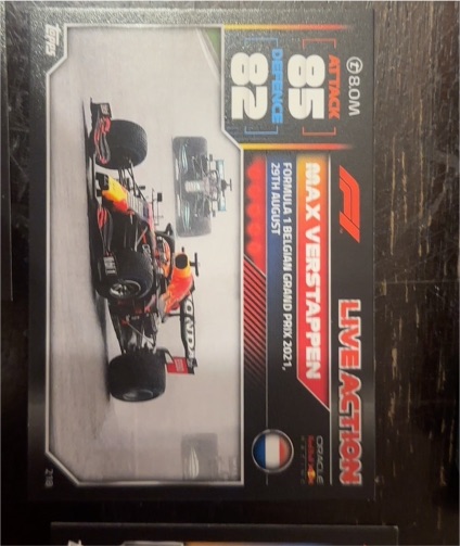 2022 Topps F1 Turbo Attax #195 Max Verstappen Live Action — front