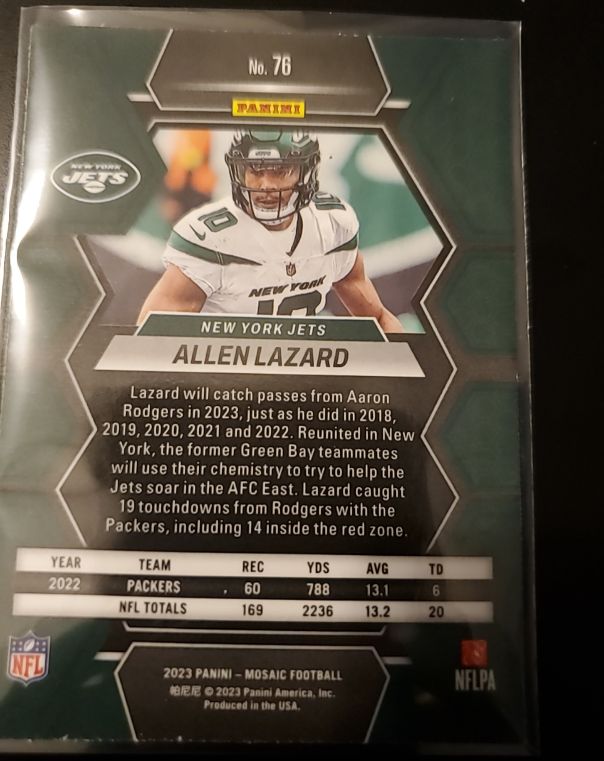 2023 Panini Mosaic #76 Allen Lazard — front