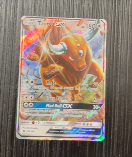 2017 Pokémon TCG Sun & Moon Base Set #100 Tauros GX — front